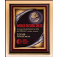 High Gloss Mahogany Stained Frame with Gold Sublimatable Plate