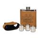 7 OZ LEATHER FLASK W/LID