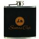 6 oz. Black Velvet/Gold Stainless Steel Flask