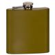 6 oz. Matte Green Laserable Stainless Steel Flask